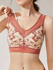 Lace Wireless Bra Push Up Comfy & Breathable Women's Lingerie