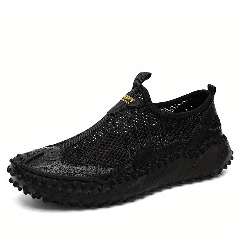 Men's Breathable Mesh Slip On Loafer Shoes Lightweight Anti skid Walking Shoes