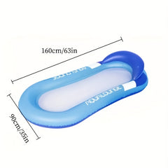 Inflatable Pool Lounge Chair with Backrest for Pool & Beach