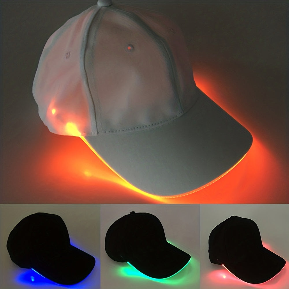 LED Light Up Baseball Cap Glowing Hat for Party Hip hop Running