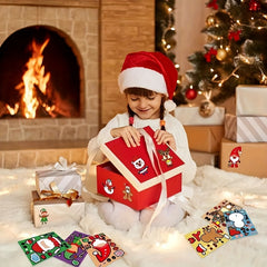 6pcs Christmas Stickers DIY Puzzle Cartoon Stickers