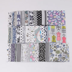 50pcs Mini Flower Print Fabric Patchwork 3.9x3.9in