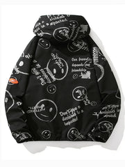 Men's Casual Hooded Windbreaker Jacket for Spring and Fall