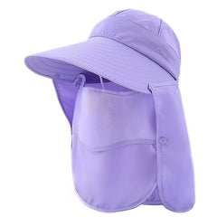 Summer Cap with Neck Shield for Beach Sports & Cycling