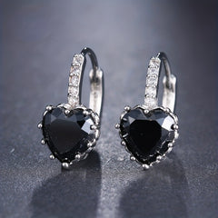 EMMAYA Golden Double Head Earrings CZ Rhinestone Jewelry