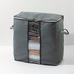Large Capacity Storage Bag with Zipper Cotton Quilt Clothes Bag