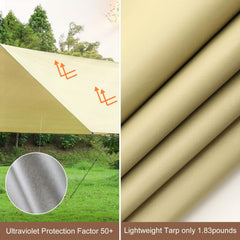 5x5m Camping Canopy With Poles - Waterproof & Lightweight UPF50