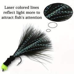 6pcs Artificial Flies Fishing Lure Bionic Trout Fly Fishing Streamer Flies Bait