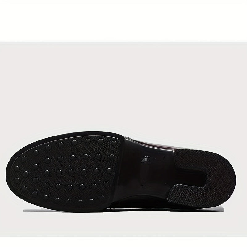 Men's Leather Loafer Shoes Lightweight Slip On Sneakers