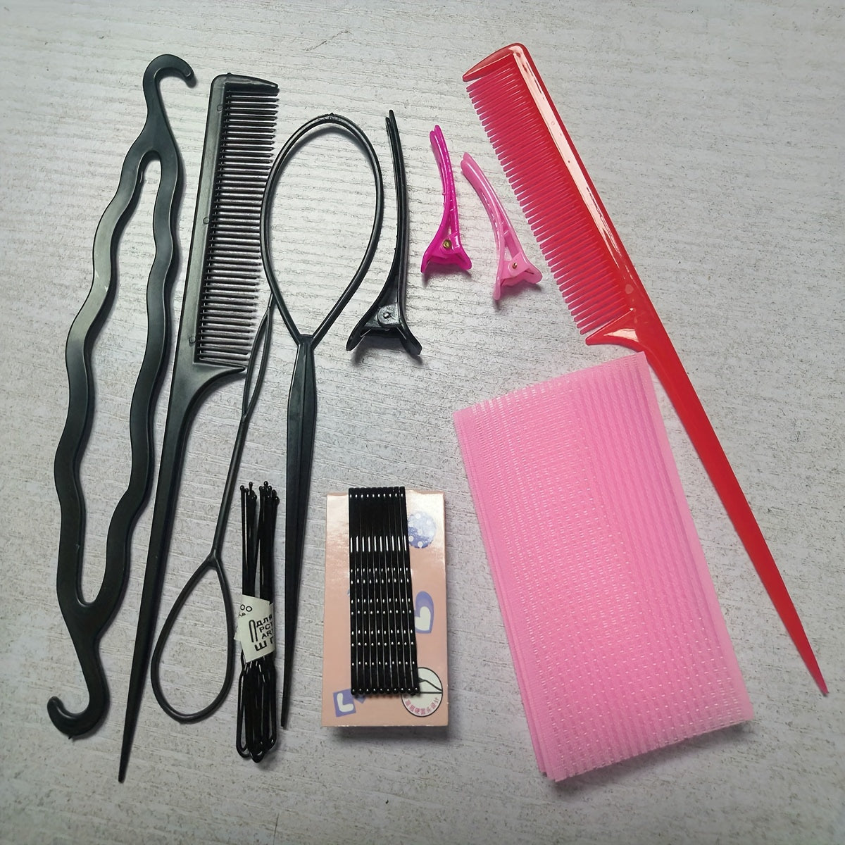 Hair Accessories Set Topsy Tail Hair Tool Hair Loop Hair Ties Hair Clips Combs