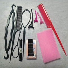 Hair Accessories Set Topsy Tail Hair Tool Hair Loop Hair Ties Hair Clips Combs