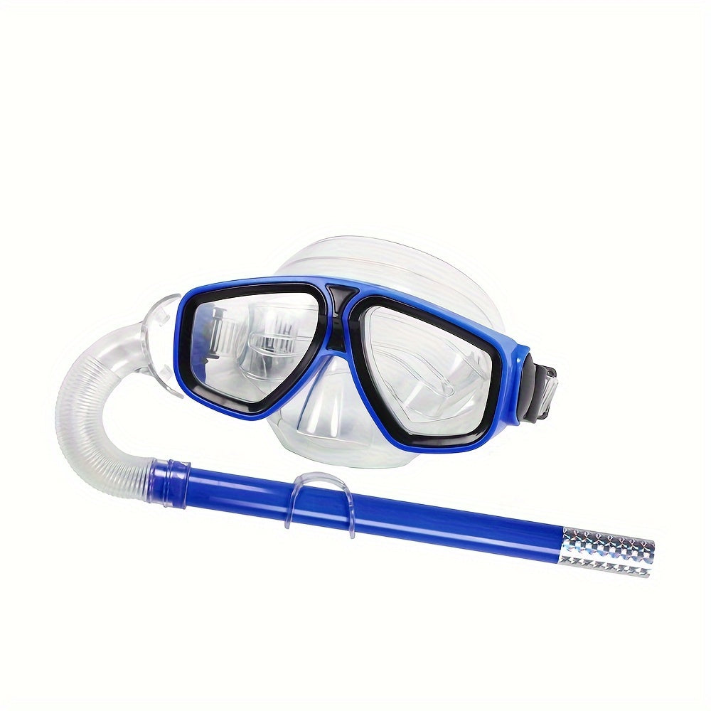 High Definition Large Frame Swimming Glasses Set with Breathing Tube