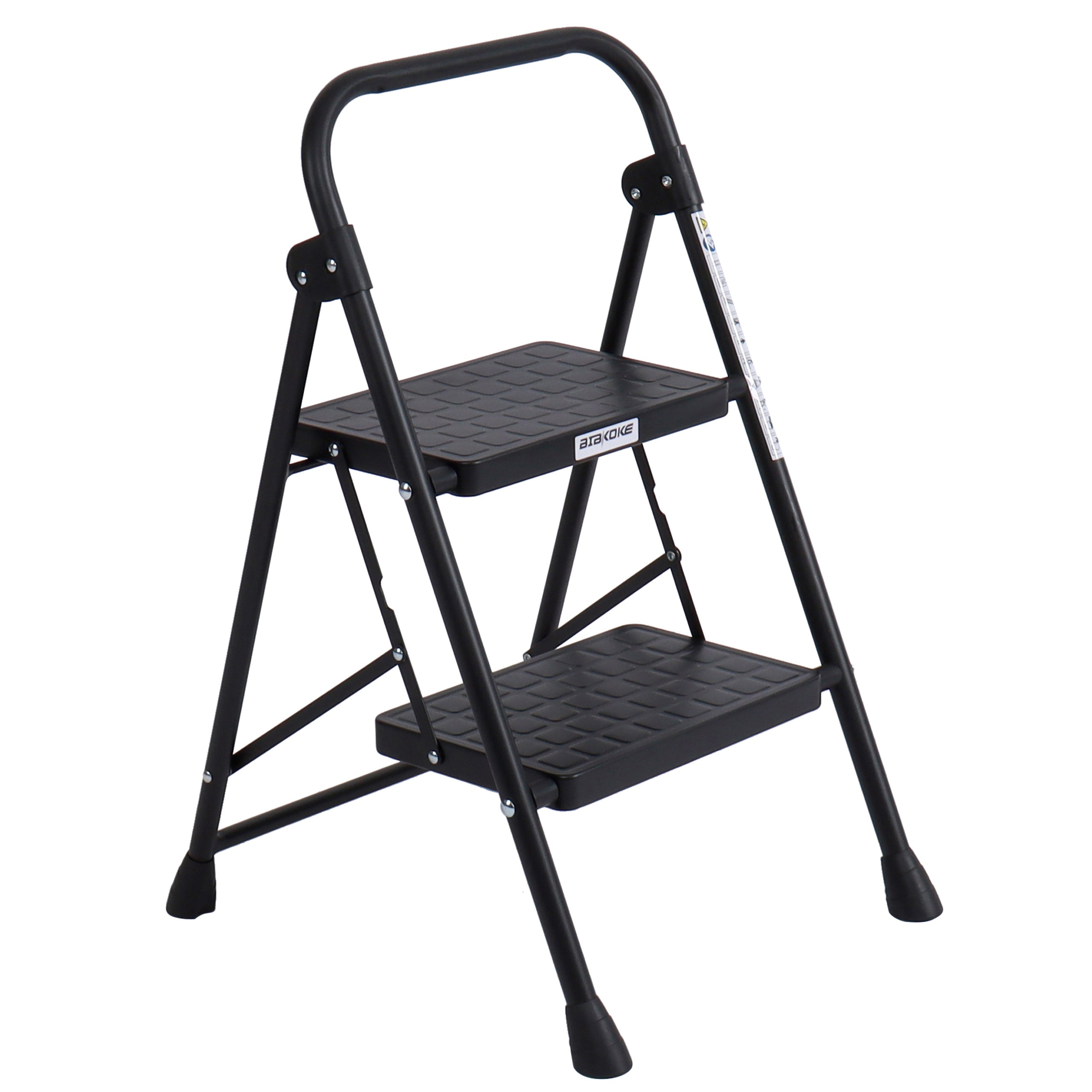 2 Step Folding Step Stool Non Slip Rubber Lightweight Sturdy Durable Step Ladder