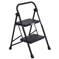 2 Step Folding Step Stool Non Slip Rubber Lightweight Sturdy Durable Step Ladder