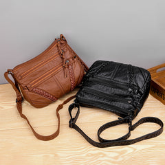 Casual Messenger Bag for Middle aged Women Large Capacity Shoulder Bag