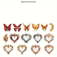 30pcs Dreamy Baroque Border Butterfly Stickers DIY Decor