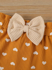 Baby Girl Long Sleeve Ruffle Trim Bodysuit & Pants Set