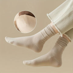 5 Pairs Solid Socks Comfy & Breathable Women's Stockings