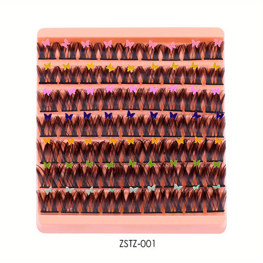 Butterfly Sequin Decor Lash Clusters DIY Eyelash Extensions