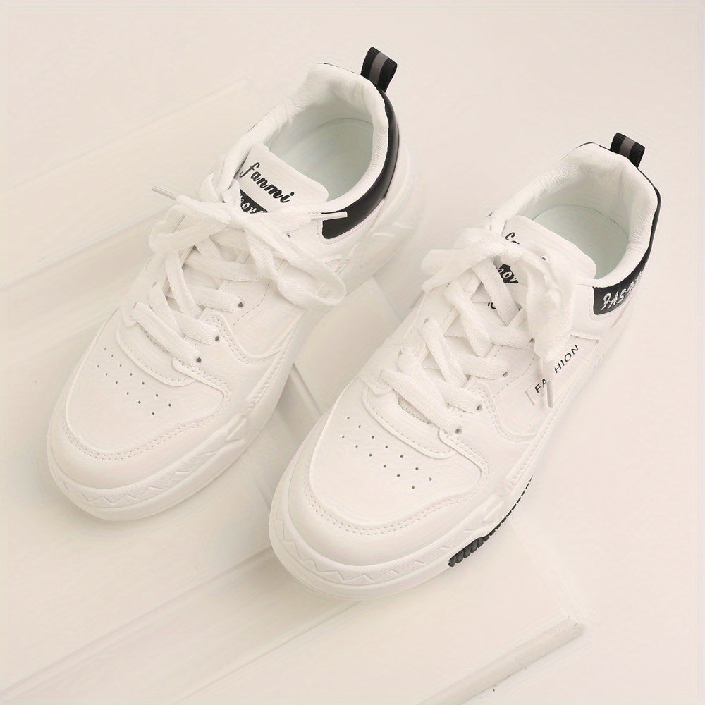 Women's Letter Graphic Lace Up Platform Sneakers