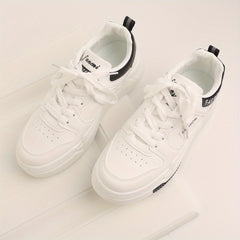 Women's Letter Graphic Lace Up Platform Sneakers