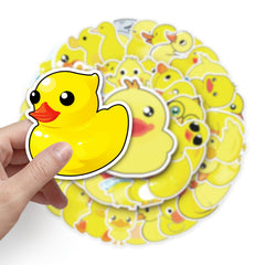 50pcs Little Yellow Duck Stickers for Laptop Water Bottle Scrapbooks