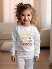 OERYUI Cartoon Christmas Tree & Letter Print Sweatshirt