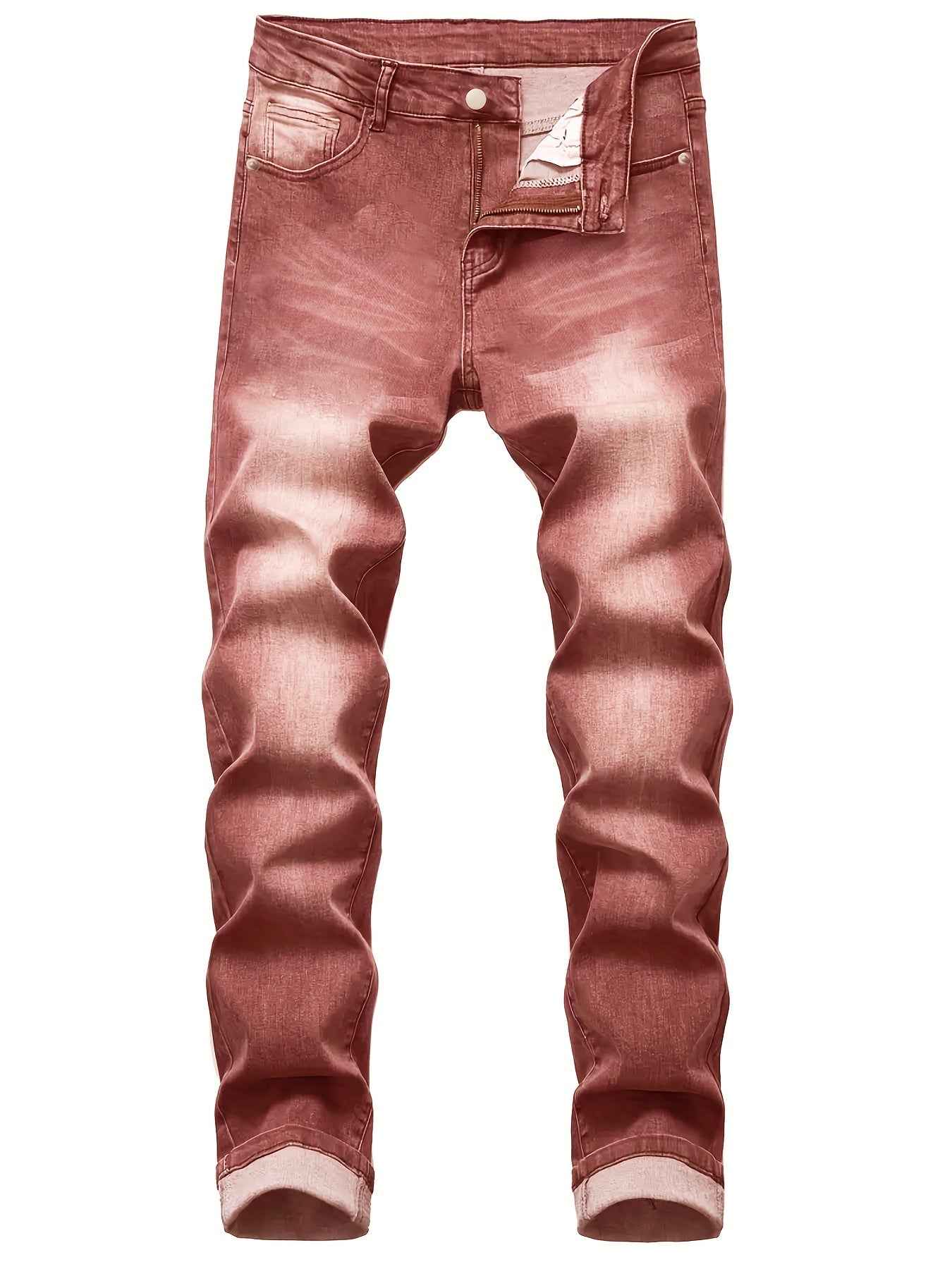Slim Fit Vintage Jeans Men's Casual Street Style Distressed Denim Pants