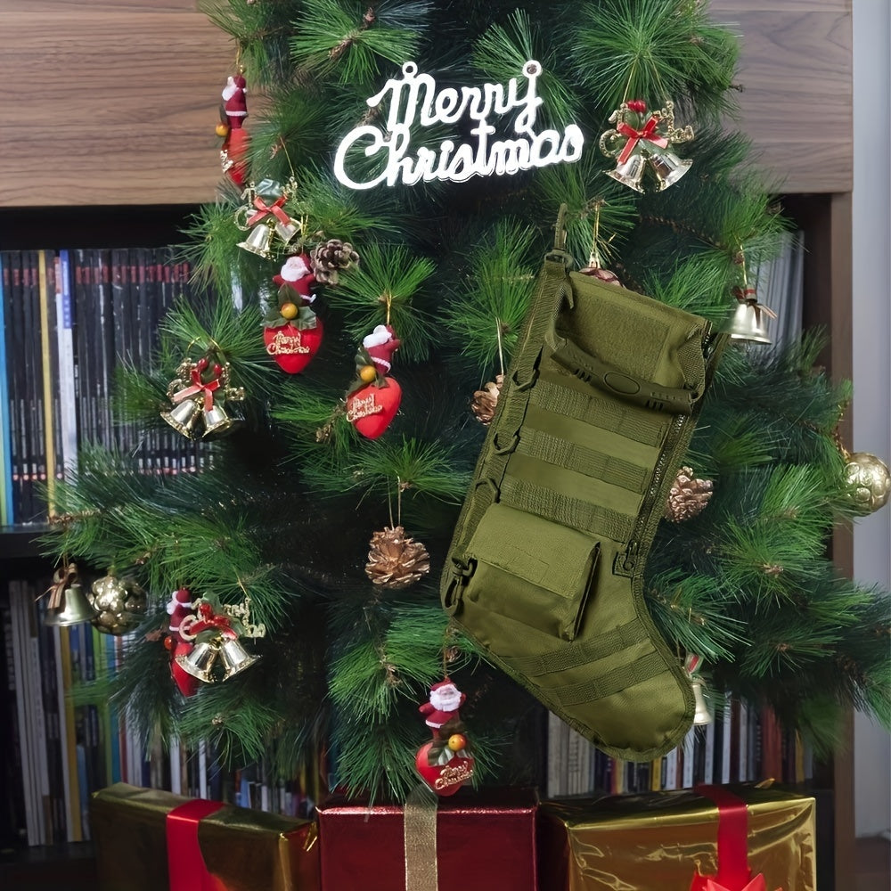 Christmas Stocking Molle Storage Bag Xmas Ornament For Family Decor