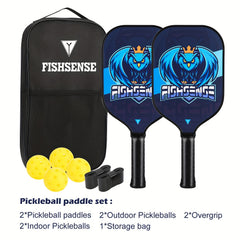 Carbon Fiber Pickleball Paddles Set Of 2 Lightweight Rackets USAPA Standard
