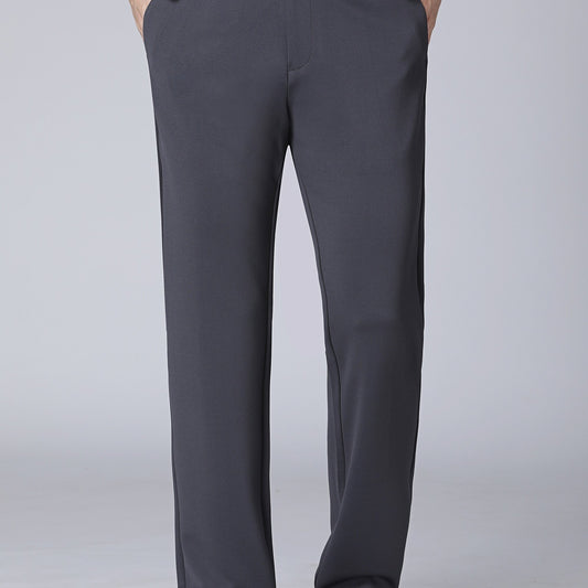 Men's Classic Solid Dress Pants for Business - Spring Summer