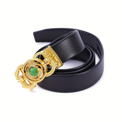 Arrival Alloy Men's Leather Belt Rhinestone Inlaid Belt Vintage Business Casual