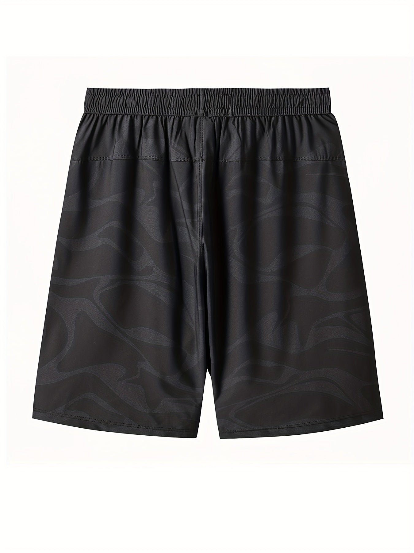 Men's Quick Dry Stretch Shorts with Zipper Pockets & Drawstring