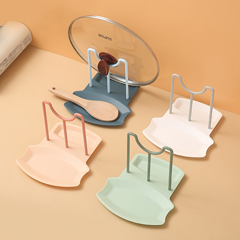 Kitchen Utensil Holder: Spoon Rest and Pot Lid Holder in One!