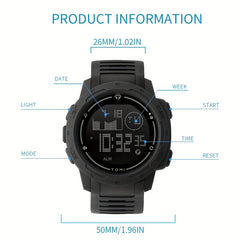 Boys & Teenagers Large Dial Sports Multifunctional Luminous Watch