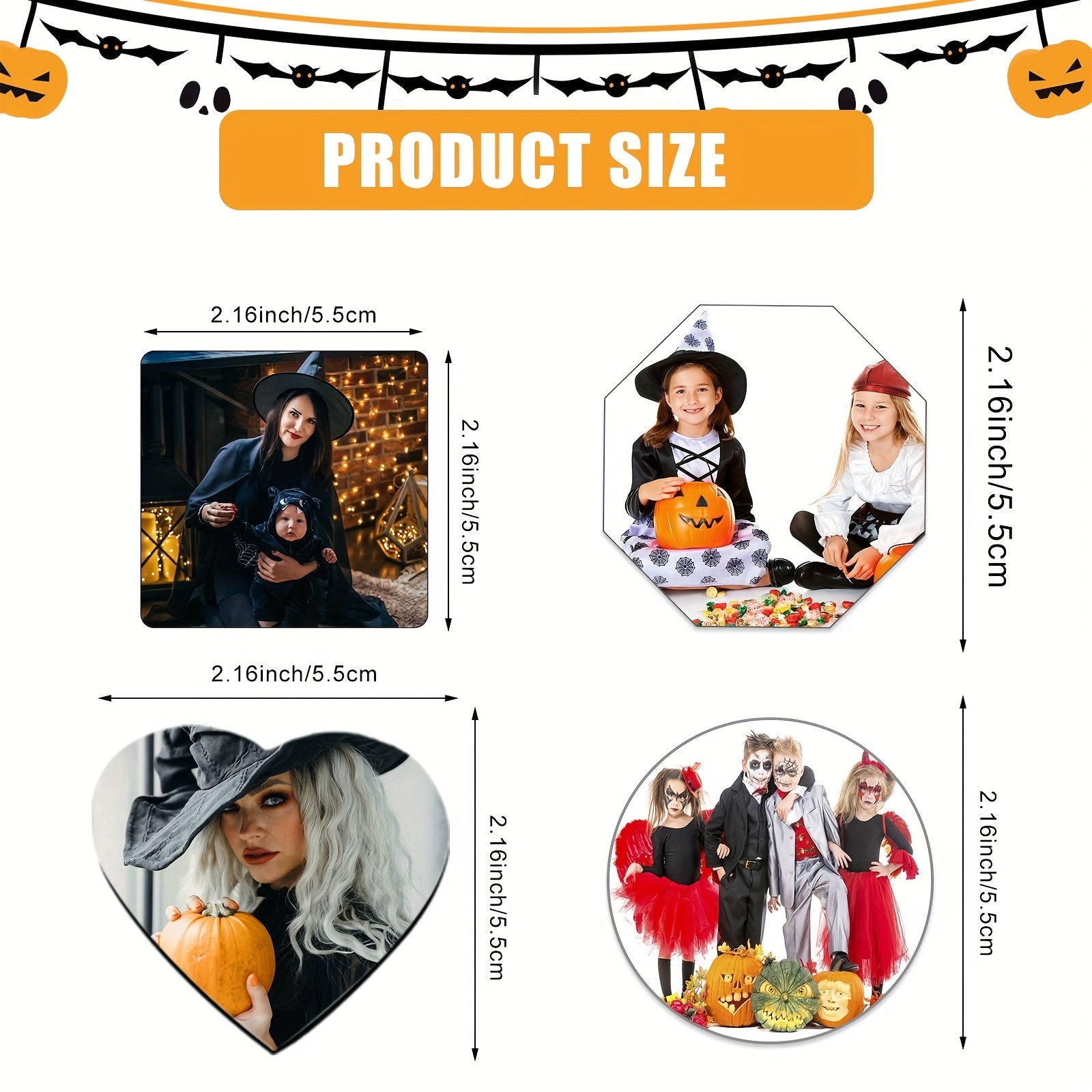 6pcs Sublimation Magnet Blanks Fridge Refrigerator Magnet 5.5x5