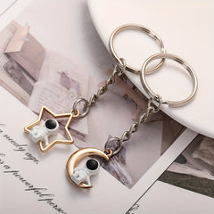 Moon Stars Astronauts Keychains Bag Purse Pendant Gift