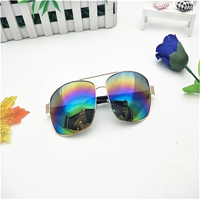 Metal Frame Square Sunglasses for Drivers