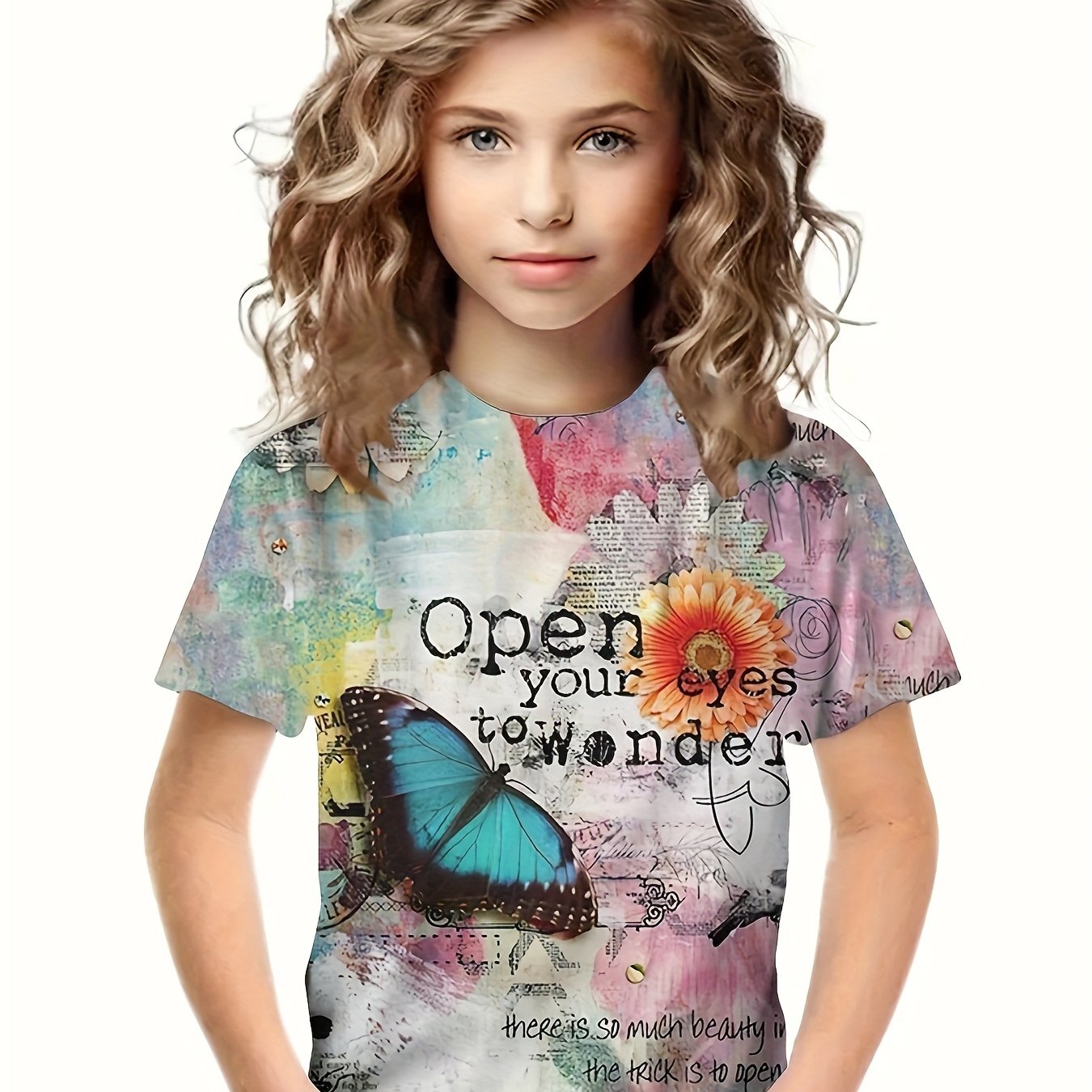 3D WONDER Print T shirt Boys Girls Pullover Tops Summer