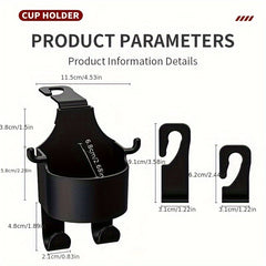 Car Seat Back Hook with Cup Holder and Phone Bracket