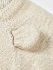 Baby Bear Pattern Knitted Sweater Cotton Pullover Top