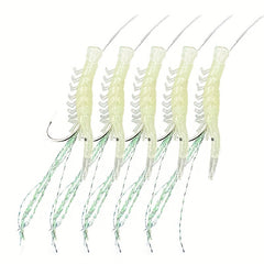 Luminous Fish Hook Set 5 Hooks on a String for Fishing