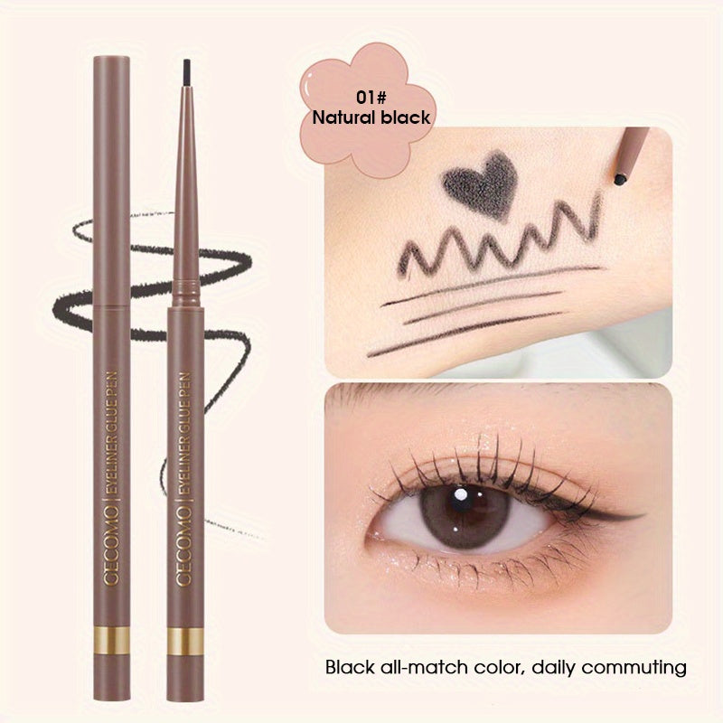 Fine Tip Eyeliner Glue Pen Waterproof Smudge Proof Brightening Makeup Stick