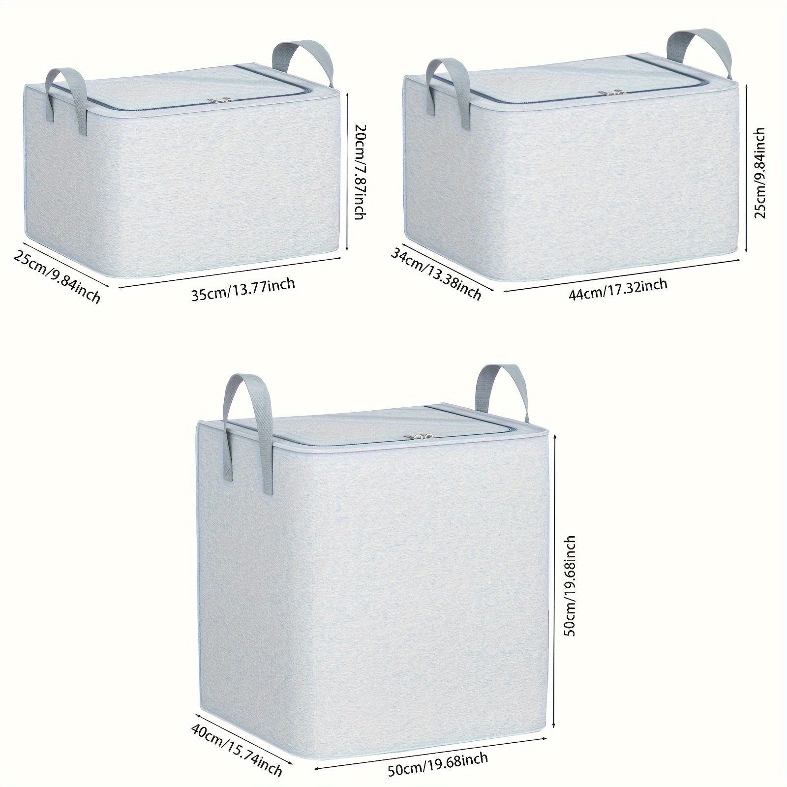 Large Capacity Felt Storage Bag With Handles Portable Clothes Storage Bag