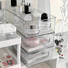 Desktop Storage Box Cosmetic Snack Transparent Basket Skin Care Products