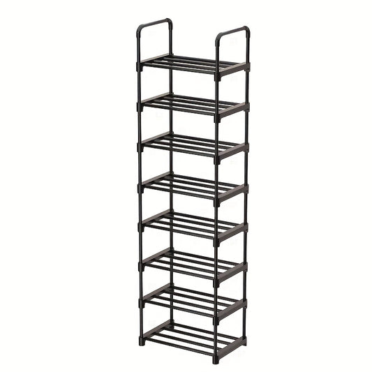 8 Layer Stackable Shoe Storage Rack, Detachable and Expandable