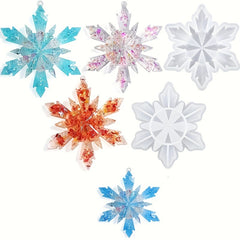 Christmas Ornaments Snowflake Pendant Silicone Mold DIY Crafts Jewelry Making