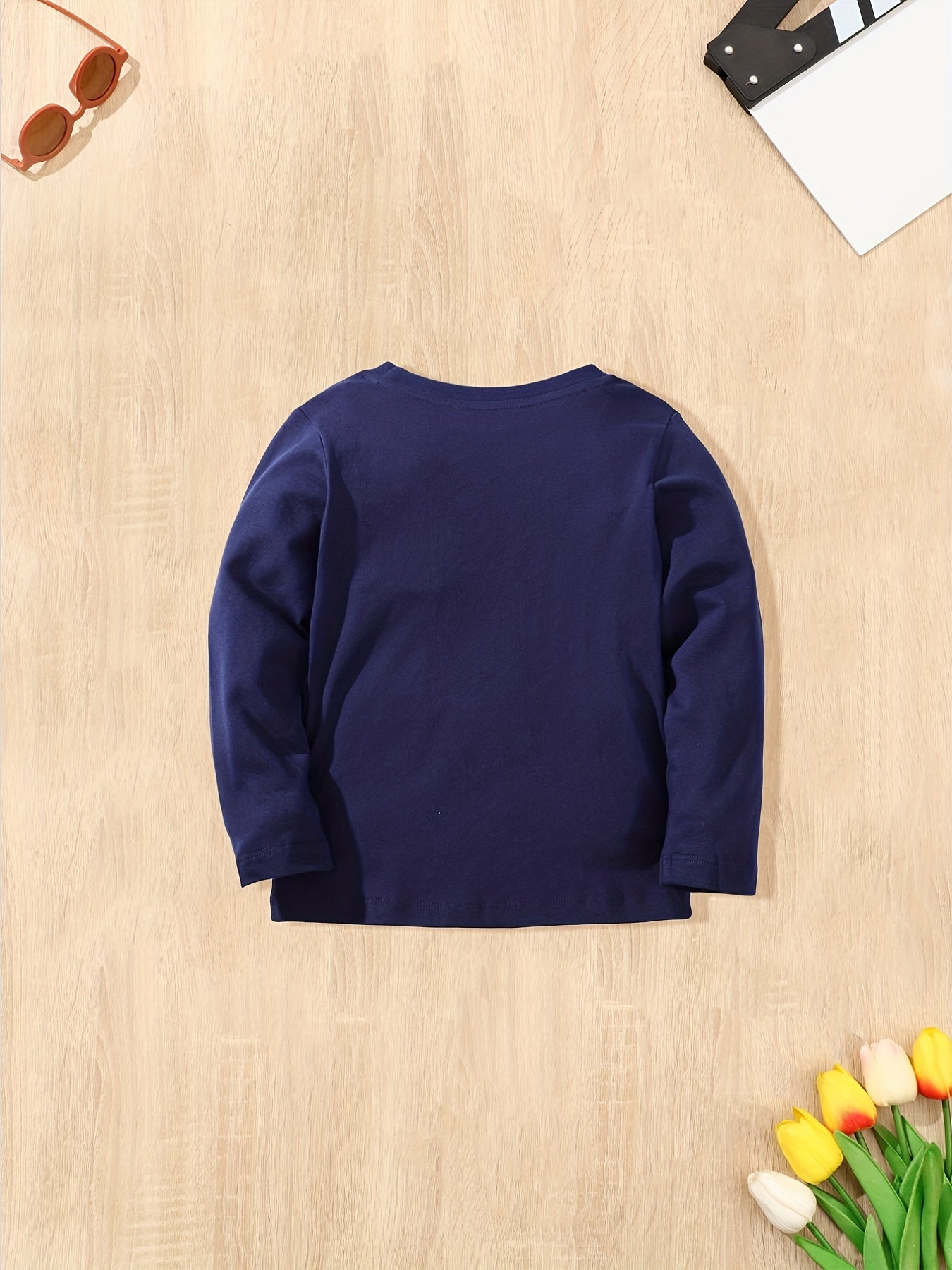 Girls Cartoon Pattern Embroidery Top Kids Sweatshirt