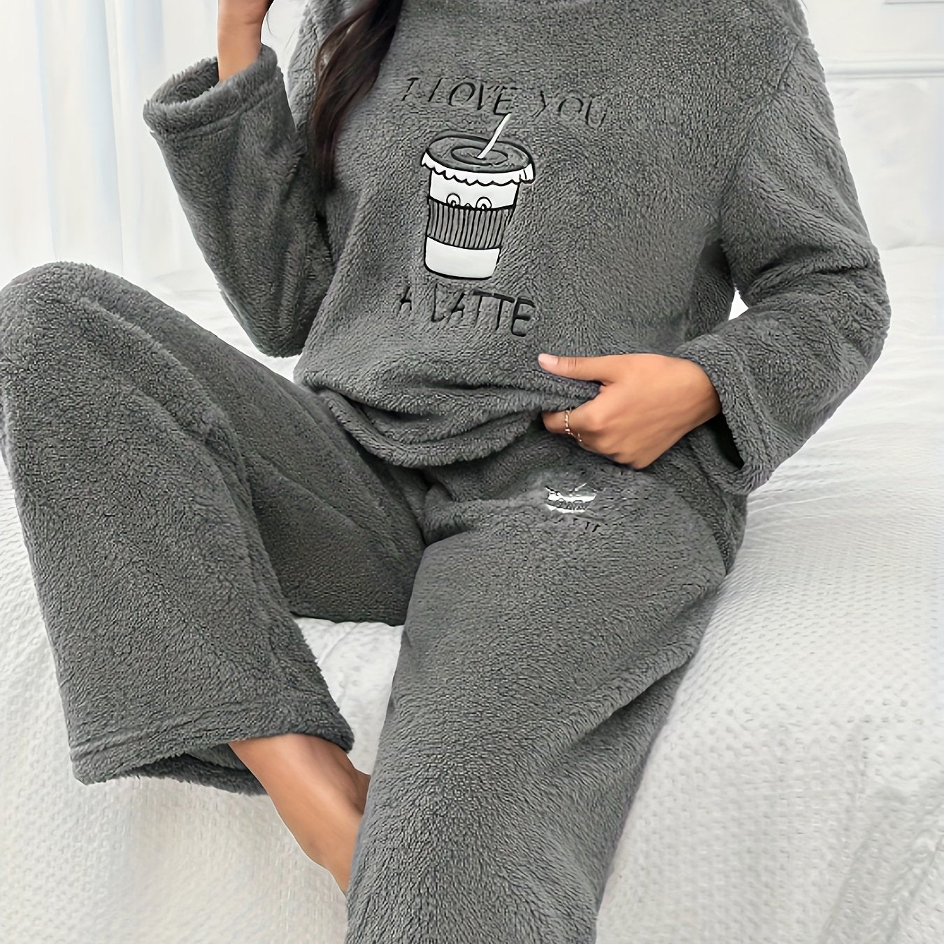 Cozy Letter Print Lounge Set Women's Loungewear