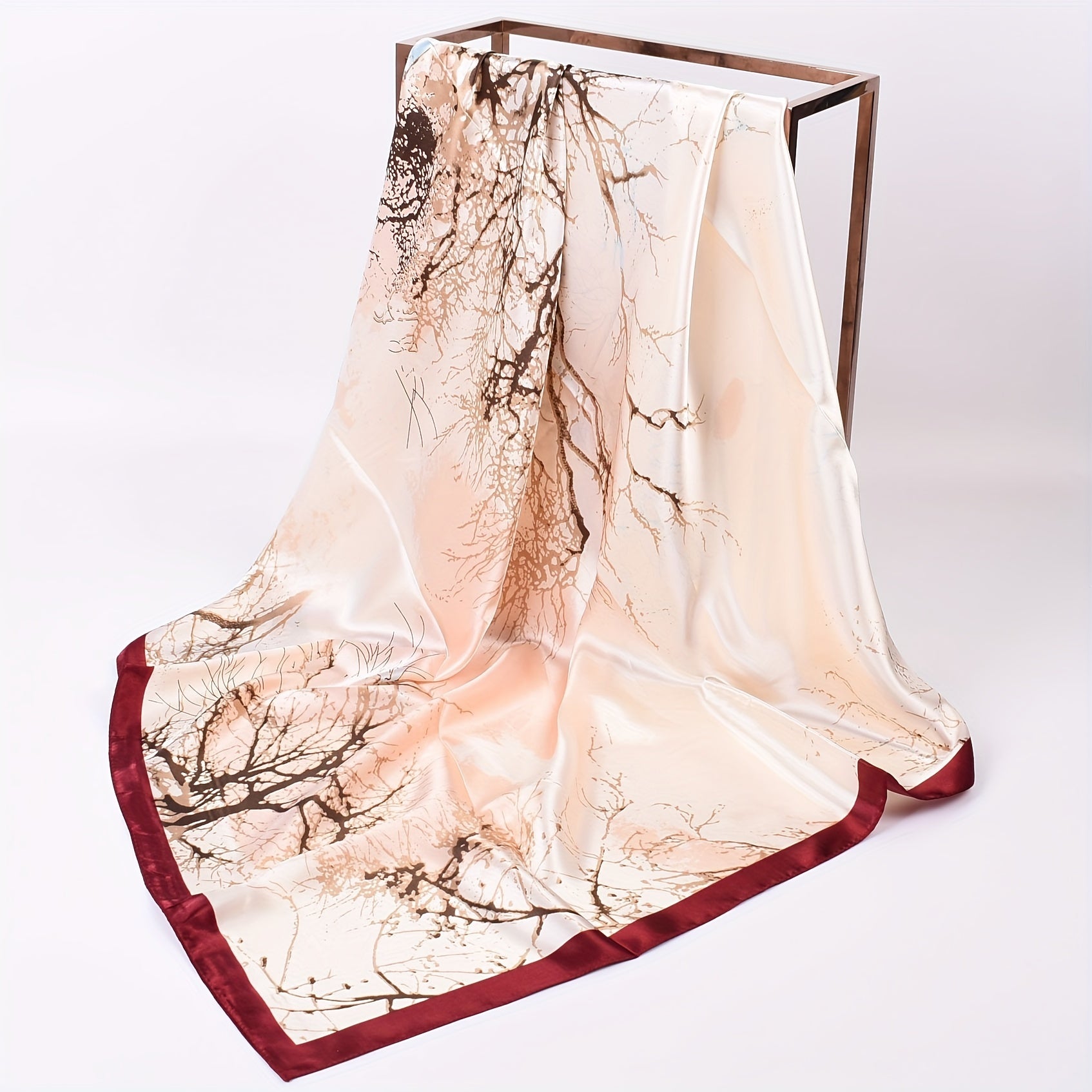 Vintage Tree Print Scarf Tie Dye Bandana Head Wrap
